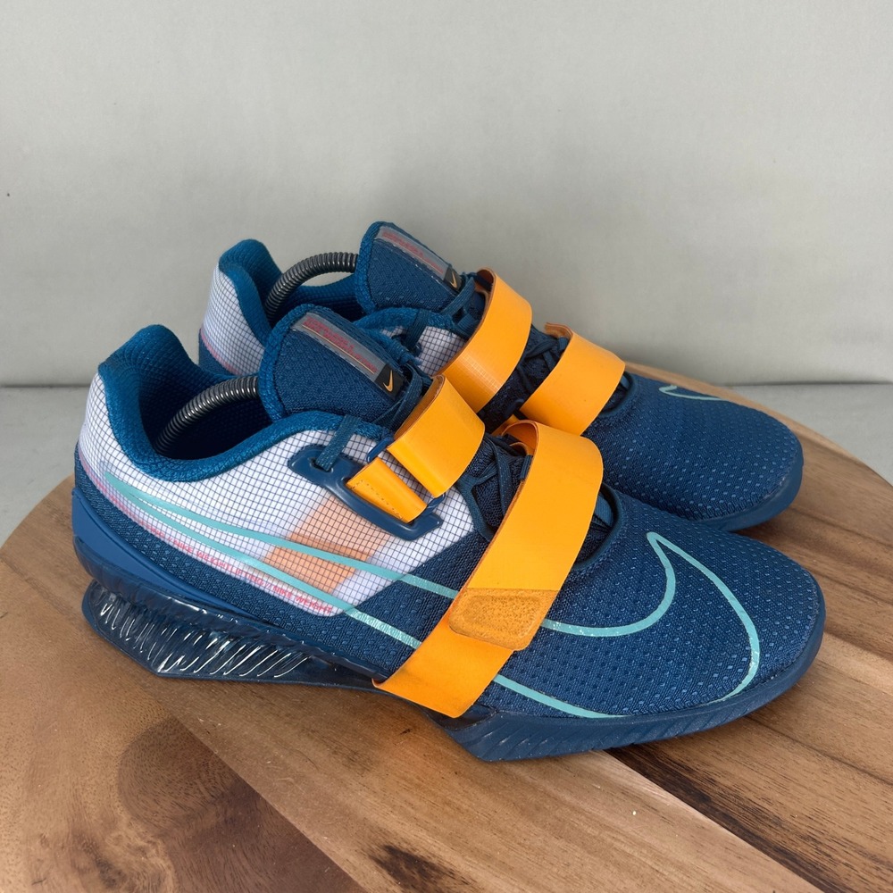 Nike Romaleos 4 Marina Washed Teal Weightlifting Shoes CD3463-493 Mens 11